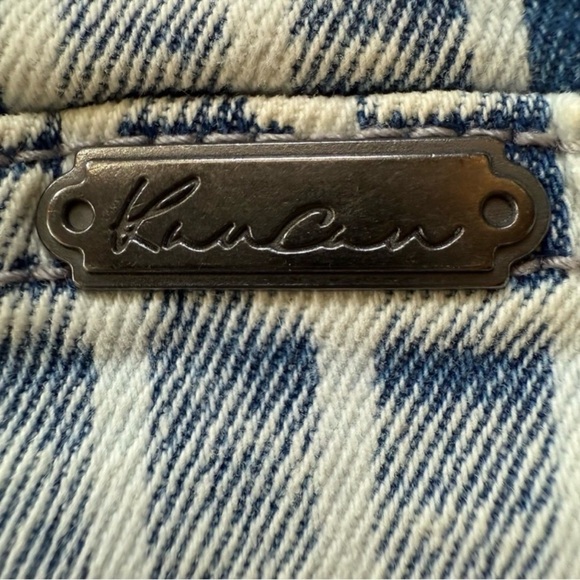 KANCAN ⭐ High Rise Striped Denim Shorts ✨ Button Fly Size 26 - Picture 4 of 10